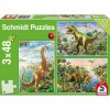 Abenteuer mit den Dinosauriern Puzzle 3x48 TEILE