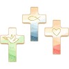 Holzkreuz auf Büchl.: Du bist geborgen in Gottes Hand