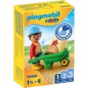 Playmobil 1.2.3 70409 Bauarbeiter mit Schubkarre