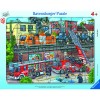 Feuerwehreinsatz an den Bahngleisen Rahmenpuzzle 30-48 Teile