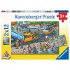 Straßenbaustelle Puzzle 2x12 Teile