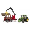 Bruder 03154 John Deere 7R 350 mit Rückeanhänger