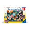 Tiere im Weltall Puzzle 2x12 Teile