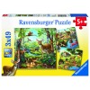 Wald-/Zoo-/Haustiere Puzzle 3 x 49 Teile