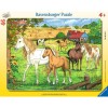 Pferde auf der Koppel 30-48 Teile Rahmenpuzzle