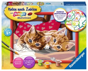 Malen nach Zahlen Zwei Schmusekätzchen