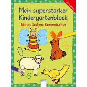 Mein superstarker Kindergartenblock-Malen, Suchen, Konzentration