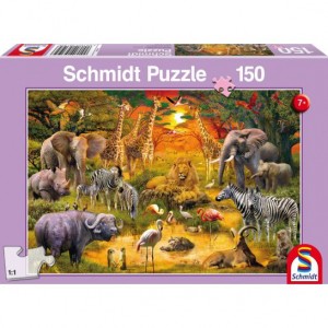 Tiere in Afrika Puzzle 150 TEILE