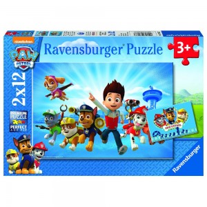 PAW: Ryder und die Paw Patrol Puzzle 2 x 12 Teile