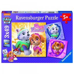 PAW: Bezaubernde Hundemädchen Puzzle 3 x 49 Teile