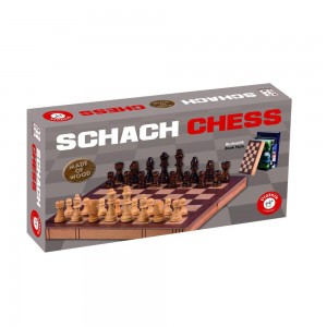 Schach-Holzkassette Buchoptik