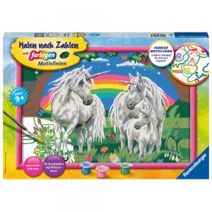 Fabelhafte Einhornwelt Malen nach Zahlen Serie C