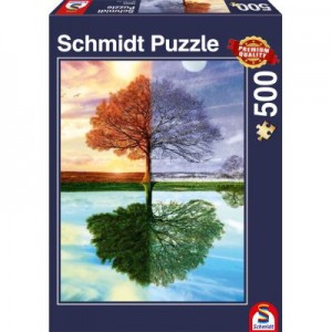 Jahreszeiten-Baum Puzzle 500 Teile