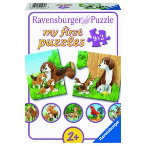 Tierfamilien auf dem Bauernhof 9x2 Teile my first puzzles