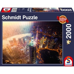 Tag und Nacht - Zeitscheibe Puzzle 2000 Teile