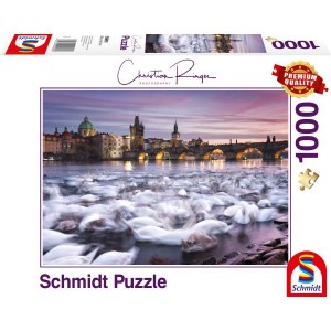Prag, Schwäne Puzzle 1000 Teile Christian Ringer