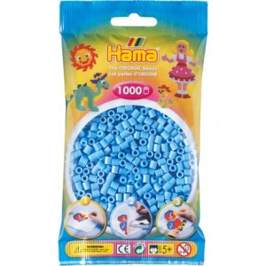Hama Bügelperlen 1.000 Stk Pastell Blau (50)