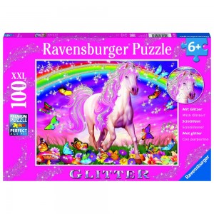 Pferdetraum, Puzzle 100 Teile XXL Glitzer