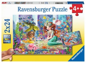 Zauberhafte Meerjungfrauen Puzzle 2 x 24 Teile