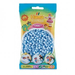 Hama Bügelperlen 1.000 Stk Pastell Eisblau (50)