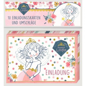 Einladungskarten - Prinzessin Lillifee (10 Karten + Umschläge)