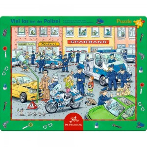 Rahmenpuzzle Viel los bei der Polizei (25 Teile)