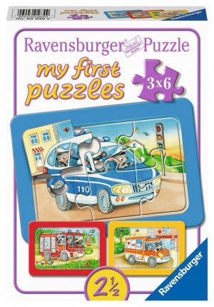 Tiere im Einsatz my first puzzles Rahmenpuzzle 3x6 Teile