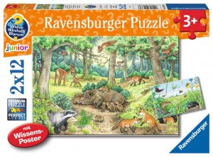 Wieso? Weshalb? Warum? Tiere im Wald und auf der Wiese Puzzle 2x12 Teile