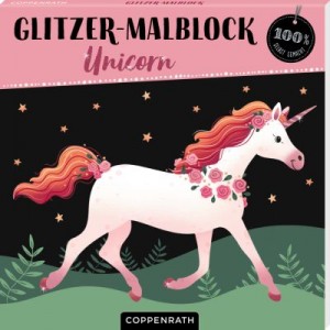 Glitzer-Malblock (100% selbst gemacht) Unicorn