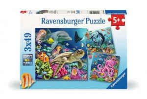 Bezaubernde Unterwasserwelt Puzzle 3x49 Teile