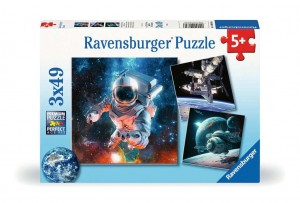 Abenteuer Weltraum Puzzle 3x49 Teile