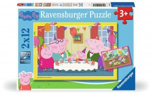Peppa Pig Zeit zu feiern! Puzzle 2x12 Teile