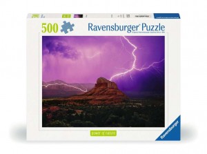 Pinke Gewitterstimmung Puzzle 500 Teile