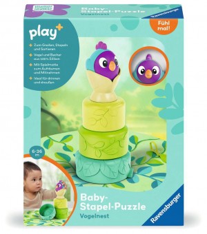 Play+ Baby-Stapel-Puzzle: Vogelnest