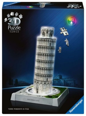 3D Puzzle Iconics: Schiefer Turm von Pisa - mit Licht