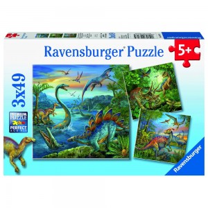 Faszination Dinosaurier Puzzle 3 x 49 Teile