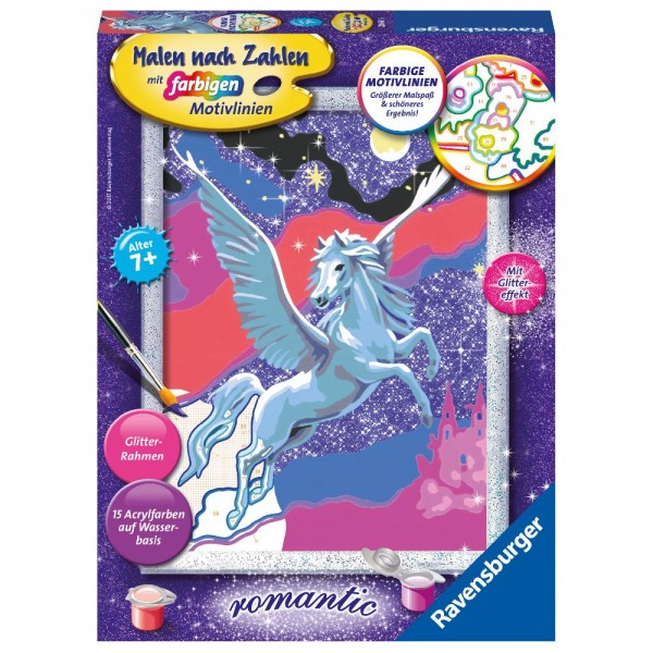 Stolzer Pegasus Malen nach Zahlen Serie Romantic