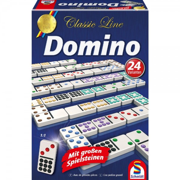 Classic Line, Domino, mit extra großen Spielfiguren
