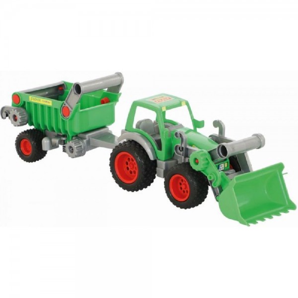 Wader Traktor mit Frontschaufel und Kippanhänger