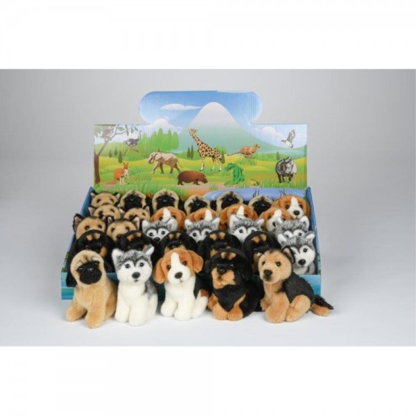 Plüsch Hund sitzend, 12cm