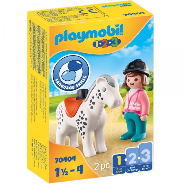 Playmobil 1.2.3 70404 Reiterin mit Pferd