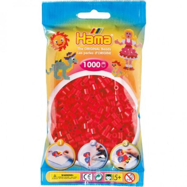 Hama Bügelperlen 1.000 Stk Rot (50)