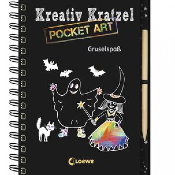 Kreativ-Kratzel Pocket Art: Gruselspaß