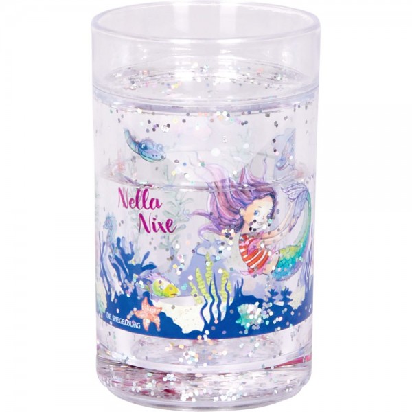 Glitzerbecher mit Schwimmelementen - Nella Nixe