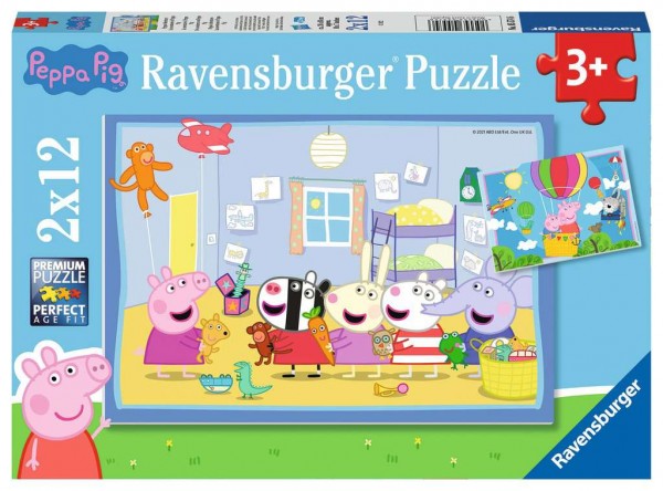 PP: Peppas Abenteuer Puzzle 2x12 Teile