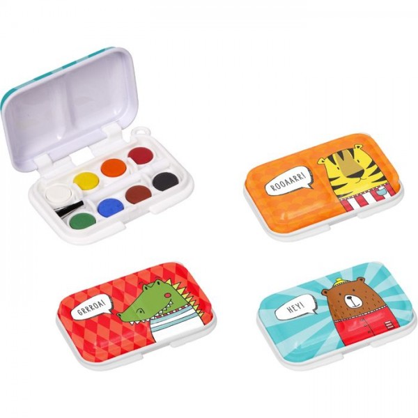 Mini-Malkasten Bunte Geschenke sortiert