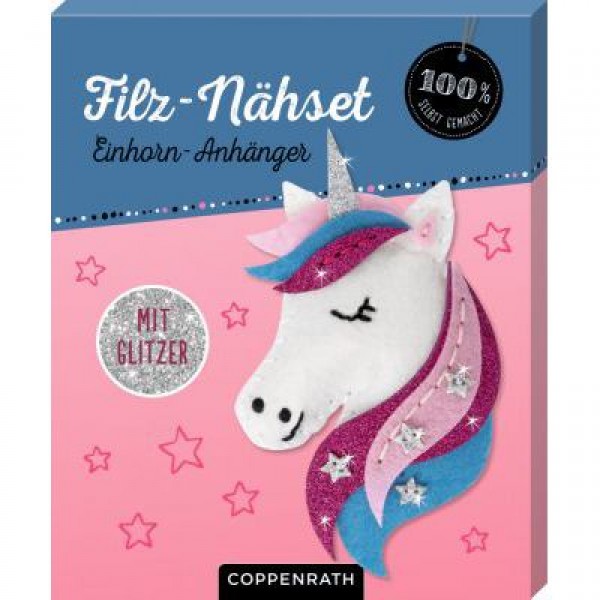 Ruck, zuck kreativ! Filz-Nähset Einhorn-Anhänger (100% selbst gemacht)