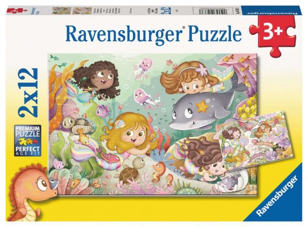 Kleine Feen und Meerjungfrauen Puzzle 2x12Teile