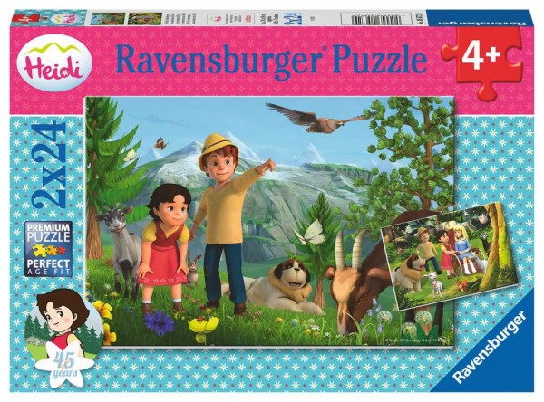 Heidi's Abenteuer Puzzle 2x24 Teile