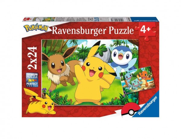 Pikachu und seine Freunde Puzzle 2x24 Teile